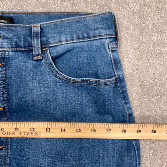 Banana Republic Skirt Womens 6/28 Blue Denim Maxi Button Modest Casual Preppy - Picture 7 of 10